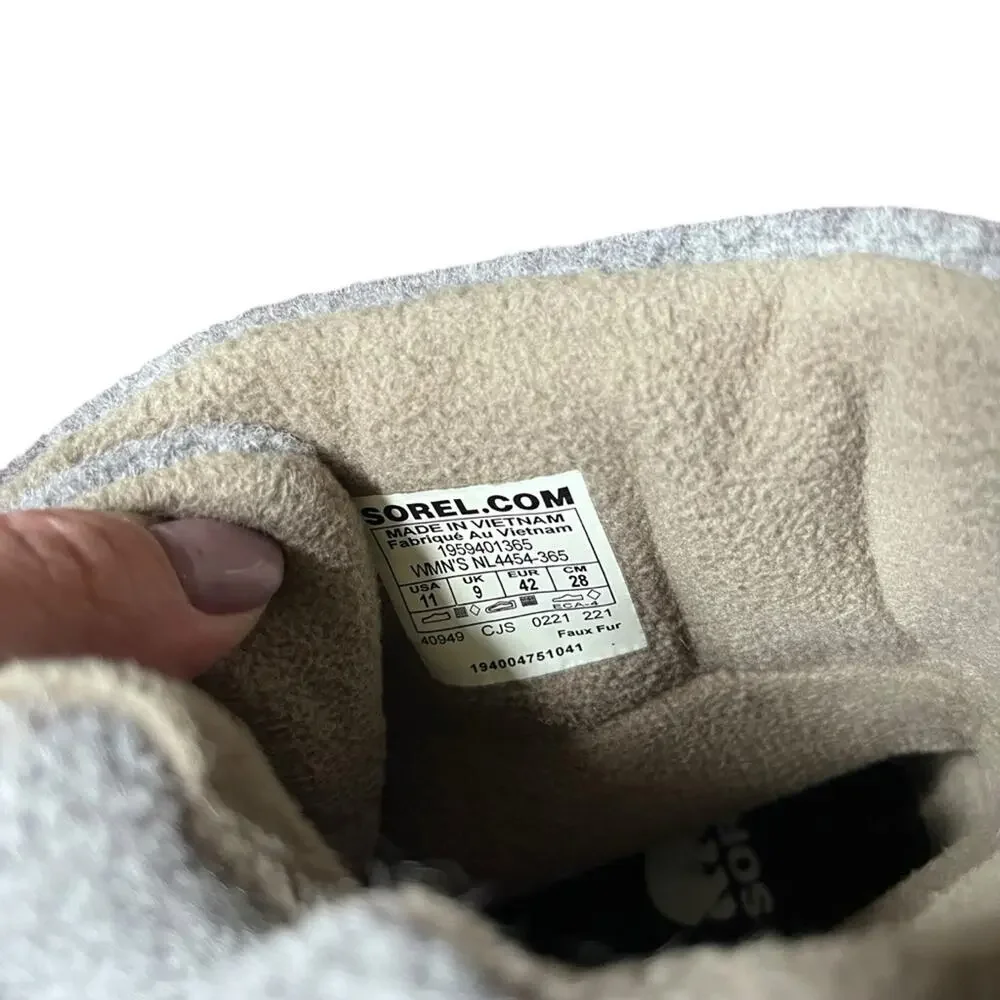 Sorel Womens Explorer II Carnival Felt Boot Snow Winter Waterproof Sage Stone 11 - Picture 10 of 11